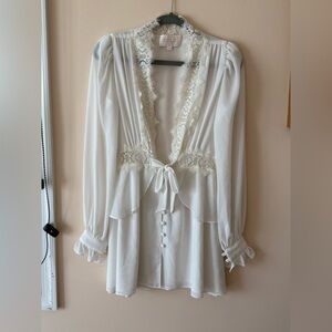 Never worn!  Stone Cold Fox Bridal Robe